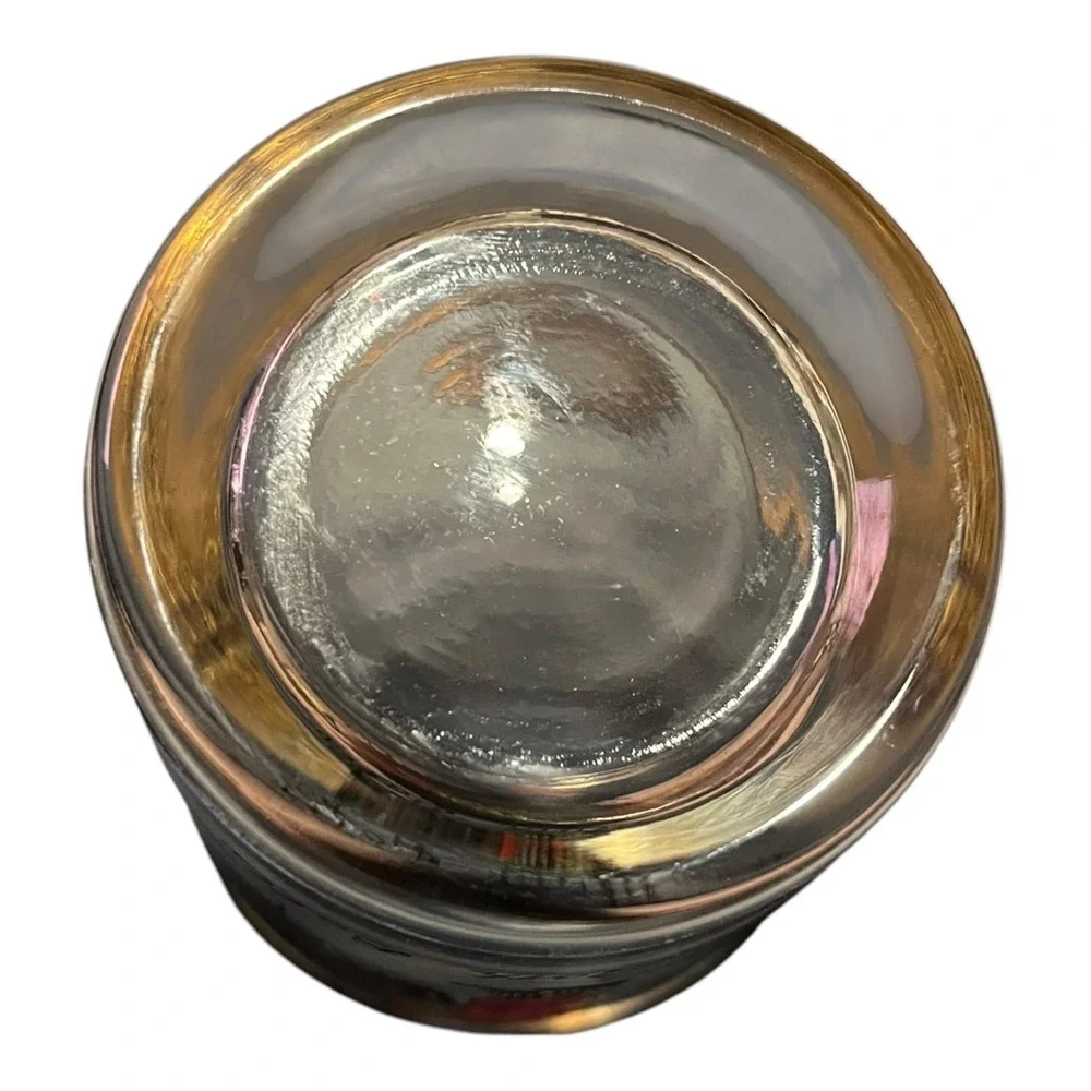 Vtg Ned King Carwin Moth Balls Horse Glass Gilt Gold Rim Barware Novelty Tumbler